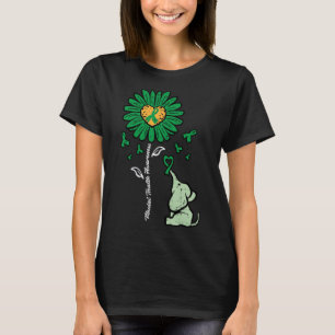 Camiseta Girassol Elefante Crianças Conscientização da Saúd