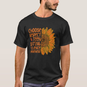 Camiseta girassol escolhe respeitar a violência de namorand