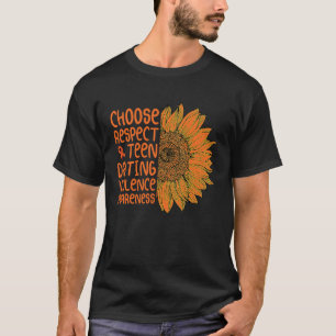 Camiseta girassol escolhe respeitar a violência de namorand