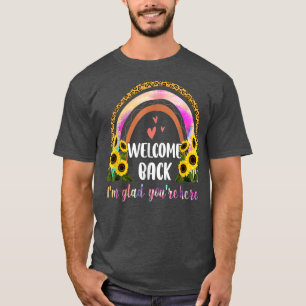 Camiseta Girassol, estou feliz no primeiro dia de volta par