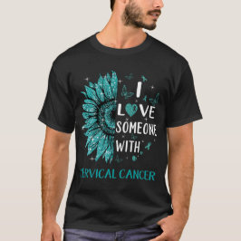 Camiseta Girassol Eu Amo Alguém Com Cancer Cervoso Awar