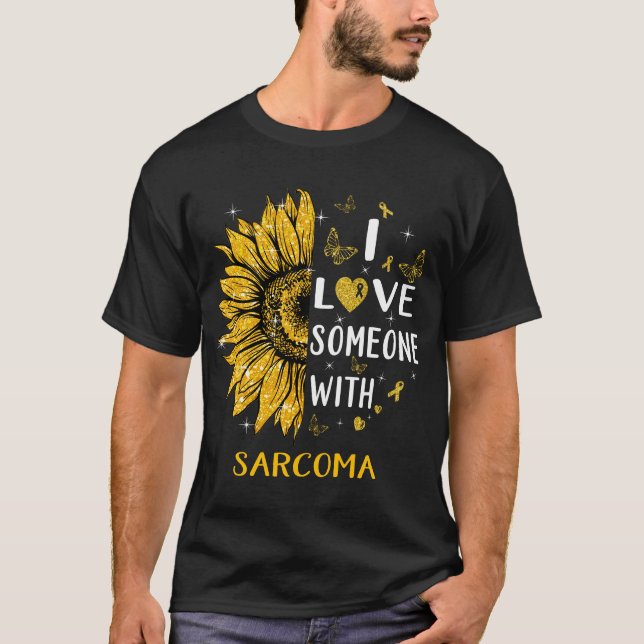 Camiseta Girassol Eu Amo Alguém Com Consciência Sarcoma (Frente)