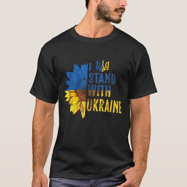 Camiseta Girassol Eu Apoio a Ucrânia – Apoio & (Frente)