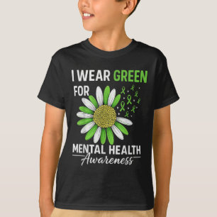 Camiseta Girassol Eu Uso Verde Para Conscientização Sobre S