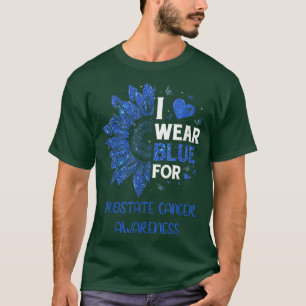 Camiseta Girassol Eu Visto Azul Fita de Prostata Conhecido 