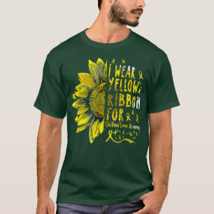 Camiseta Girassol Eu Visto Fita Amarela Cancer De Infância