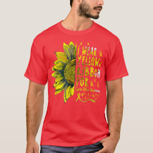 Camiseta Girassol Eu Visto Fita Amarela para Spina Bifida A