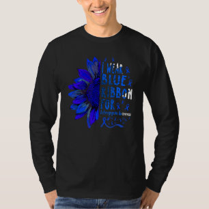 Camiseta Girassol Eu Visto Fita Azul Para Artrogryposis Aw