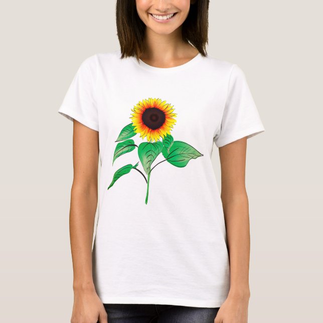 Camiseta girassol, flores, verão (Frente)