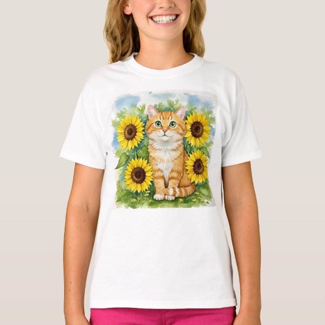 Camiseta Girassol Gato Gato Gato Gato (Frente)