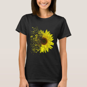 Camiseta Girassol Girassóis Densidade Jardim Derrame Splash