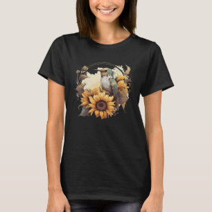 Camiseta Girassol-girassol-girassol-macaco-ornitólogo Birma