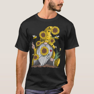 Camiseta Girassol Gnomo com Bee Hippie Gnomo