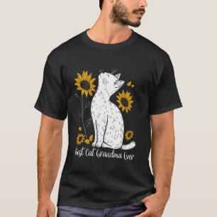 Camiseta Girassol Melhor Gata Avó de Sempre Dia das Mães Ga