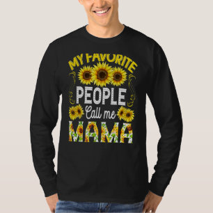Camiseta Girassol Minhas Pessoas Favoritas Me Chamam De Mãe
