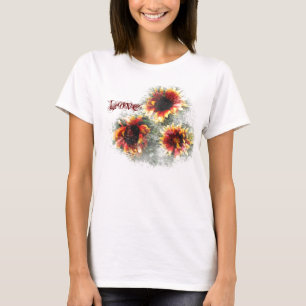 Camiseta Girassol multicolorido