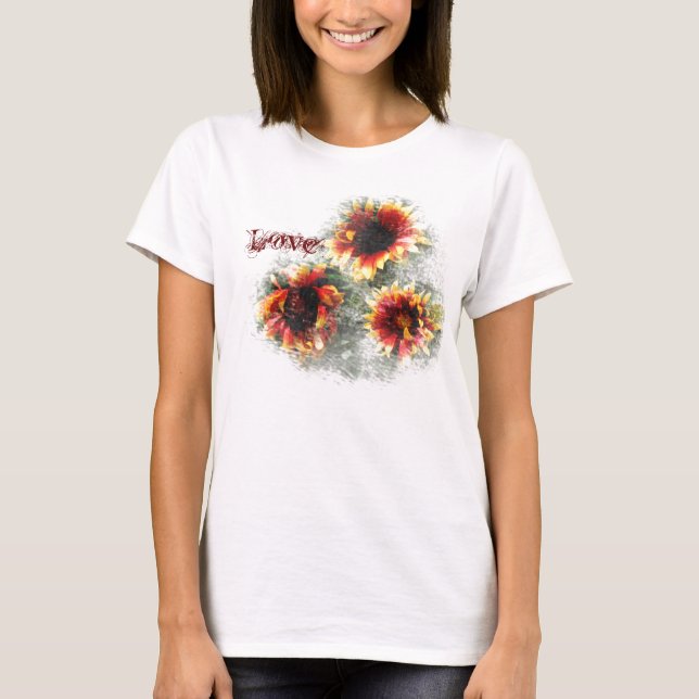 Camiseta Girassol multicolorido (Frente)