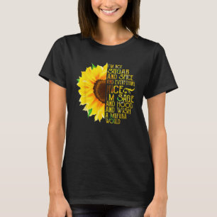 Camiseta Girassol Não sou Açúcar, Arroz e tudo