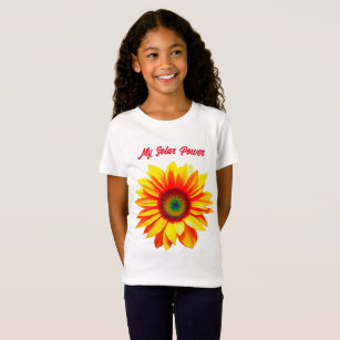 Camiseta girassol natural colorida horta floral fofo