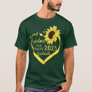 Camiseta Girassol Orgulhoso Vovó De Classe De Graduado Em 2