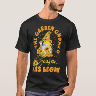 Camiseta Girassol Os Gnomos Do Jardim Começaram Para Jardin
