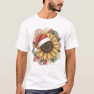Camiseta Girassol Papai Noel Ho Ho Ho