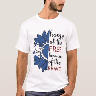 Camiseta Girassol Patriótico: Lar dos Livres