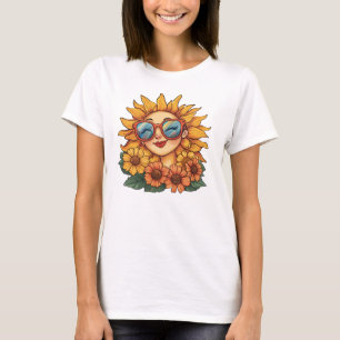Camiseta Girassol: positividade radiante e impregnação ao s
