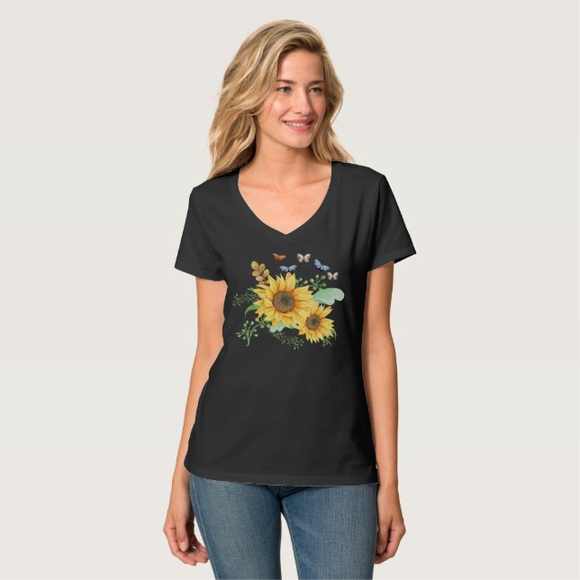 Camiseta girassol primavera (Frente Completa)