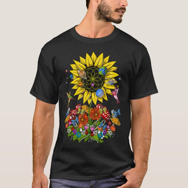 Camiseta Girassol Psicodélico (Frente)