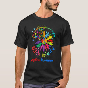 Camiseta Girassol Puzzle Seja Gentil Consciência do Autismo