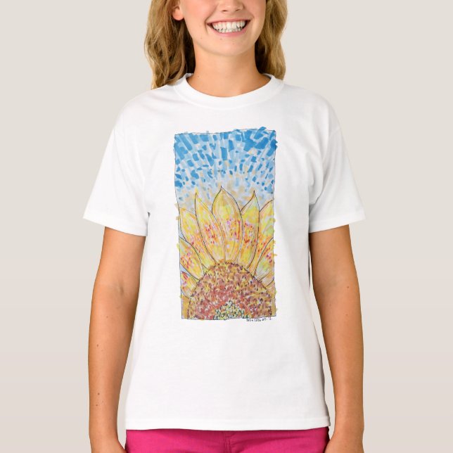 Camiseta Girassol Radiant Bloom (Frente)