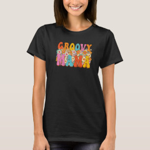 Camiseta Girassol Retro Hippie Groovy Mãe Seja Gentil Inspi
