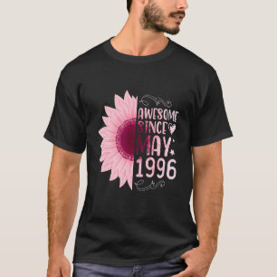 Camiseta Girassol Rosa Espetacular Desde Maio De 1996 Anive