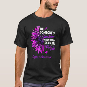 Camiseta Girassol Seus Céus São Consciência Roxa Do Lúpus