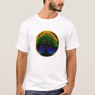 Camiseta Girassol Sussurro Retro – Botânica Texturizada à M