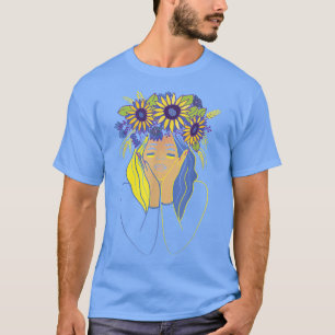 Camiseta Girassol Ucrânia Mulher ucraniana Bandeira Pro Rei