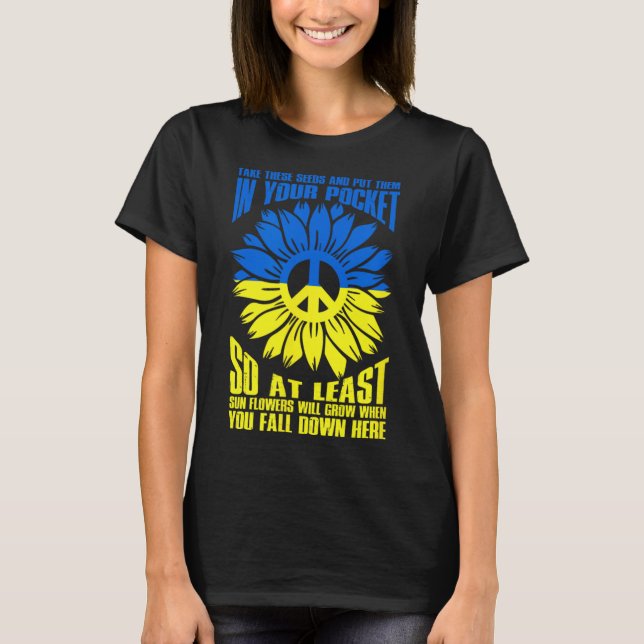 Camiseta Girassol Ucrânia Paz  (Frente)