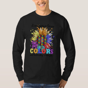 Camiseta Girassol Vejo Suas Cores Verdadeiras Conscientizaç