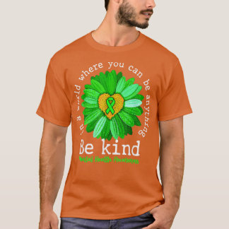 Camiseta Girassol verde seja gentil com os adolescentes de