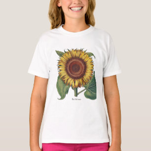Camiseta Girassol Vintage Damask Flower Art