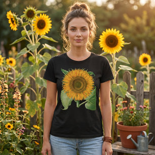 Camiseta Girassol Vintage por Basilius Besler