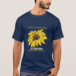 Camiseta Girassol Você Parece Bela Como Um Girassol