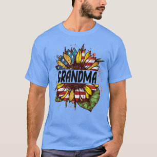 Camiseta Girassol Vovó 4 de julho Patriótico Independente