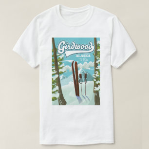 Camiseta Girdwood Alaska para esquiar