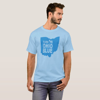 Camiseta Gire o estado liberal progressivo azul do t-shirt