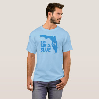 Camiseta Gire o estado progressivo azul do t-shirt | de