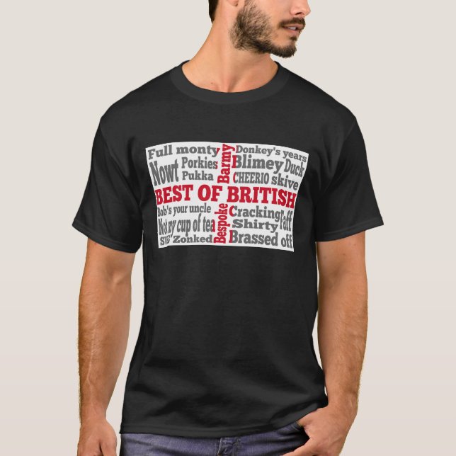 Camiseta Gíria inglesa na bandeira da Rua George's Cross (Frente)