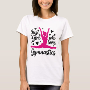 Camiseta Girl ama Gymnastics Heart Design