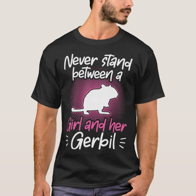 Camiseta Girl and her Gerbil Rodent Desert Rat (Frente)